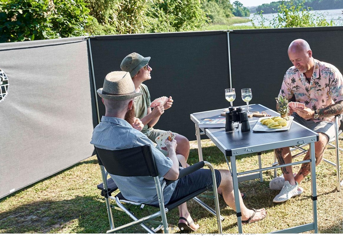 Isabella Regisseursstoel Met Zijtafel, Dark Grey