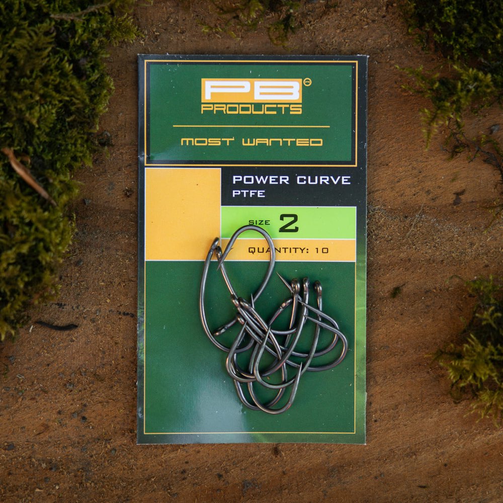 PB Products Power Curve Hook Ptfe Size 2 10Pcs