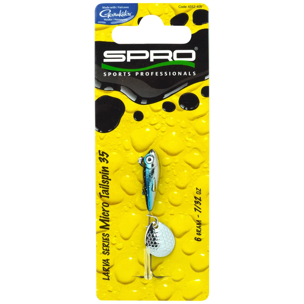 Spro Larva Micro Tailspin Chrome Blue 6G