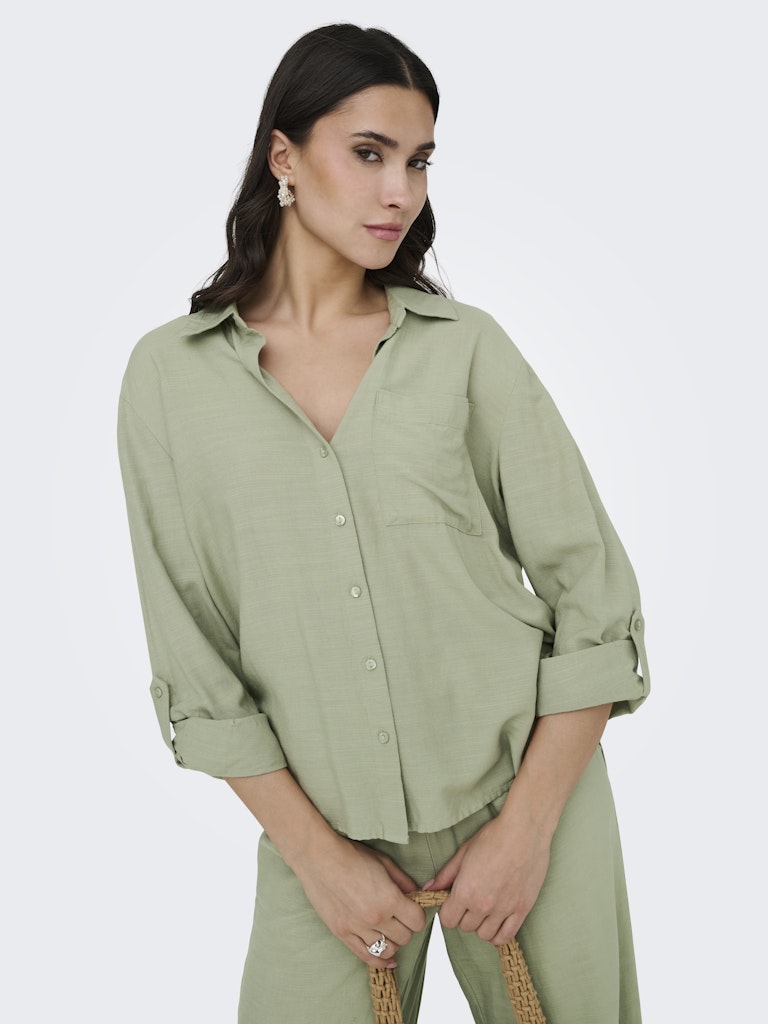 Jacqueline de Yong Caya Linen Loose L/S Shirt Dames