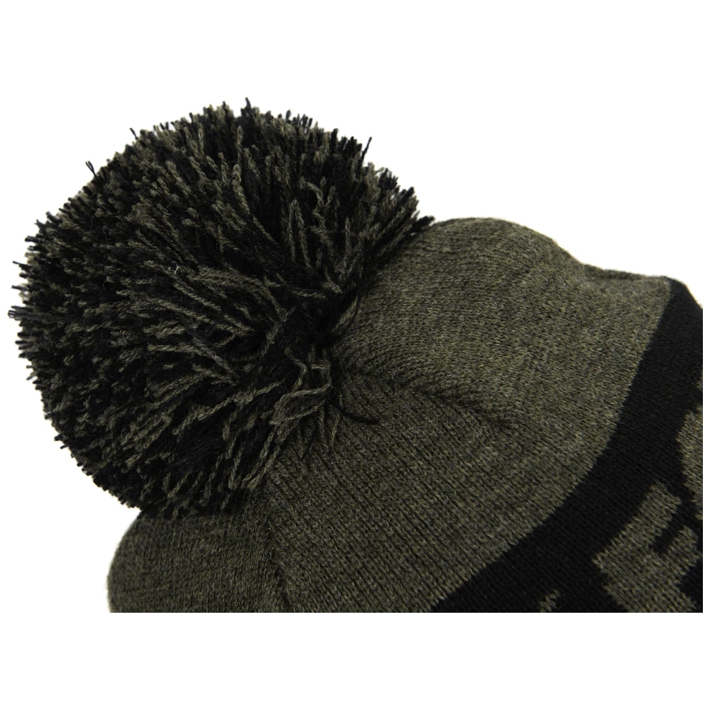 Fox Collection Bobble Hat Green/Black