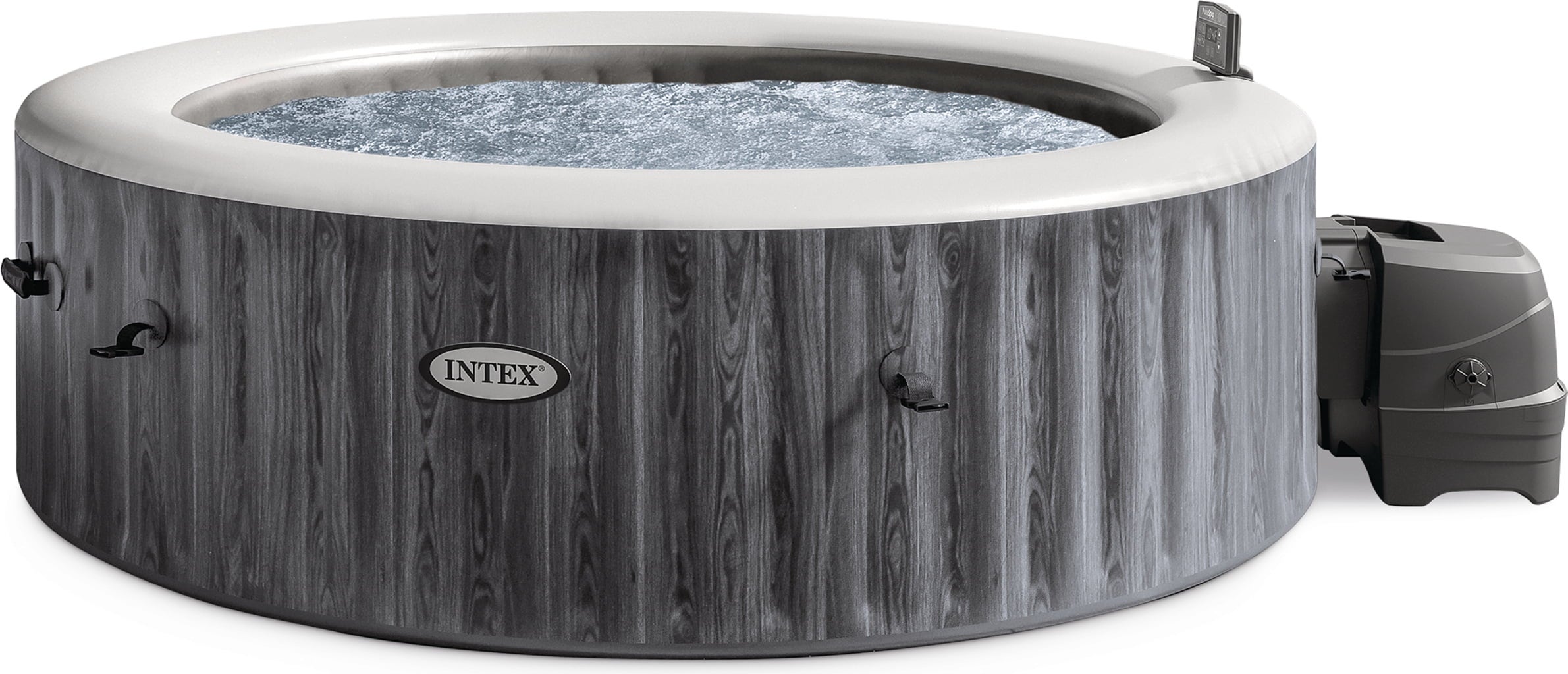 Intex 6-persoons Deluxe Round Bubble Spa Set Greywood