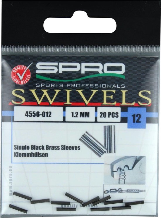 Spro Single Black Brass Sleeves 2.5Mm