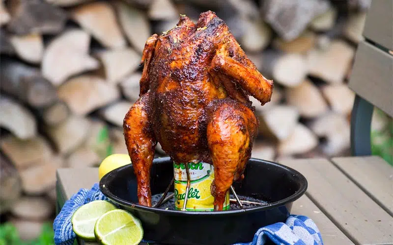 Big Green Egg Folding Beer Can Chicken Rack