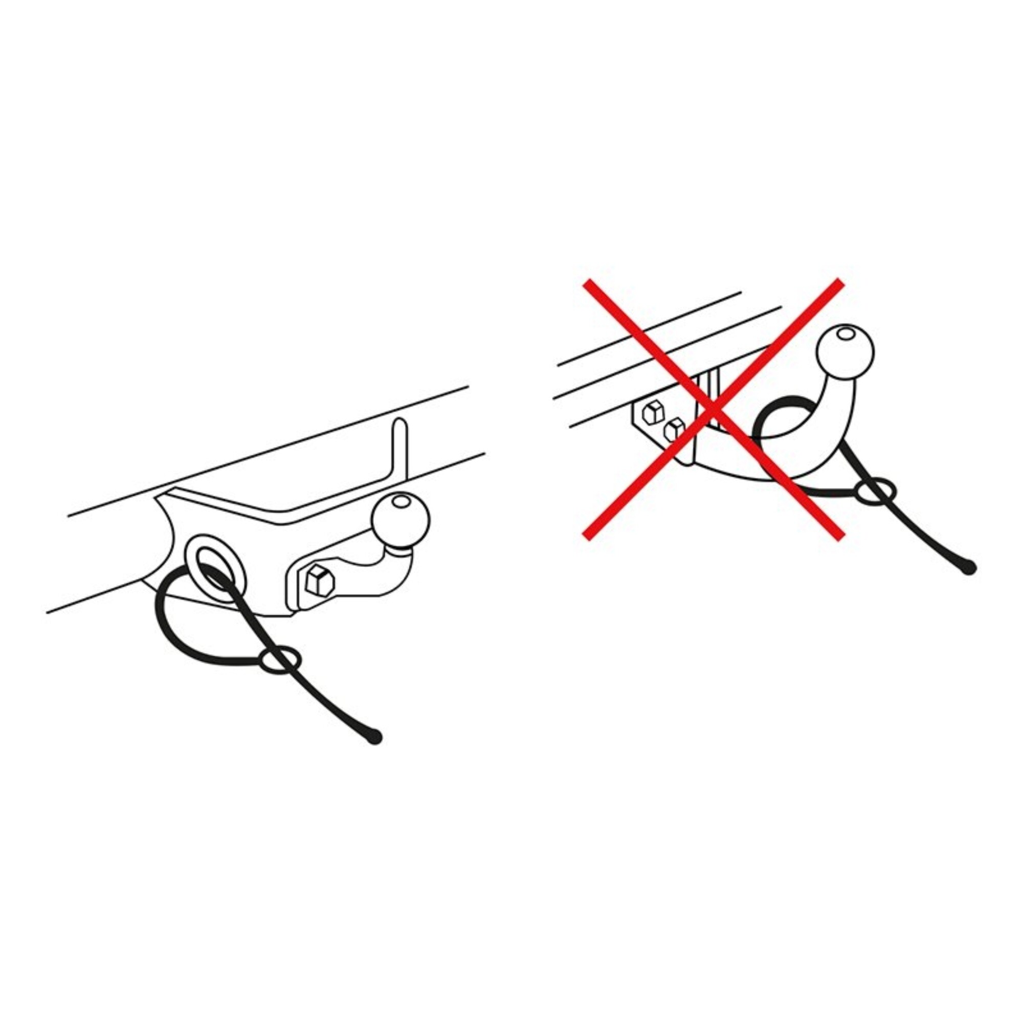 Breekkabel 1M Met Haak