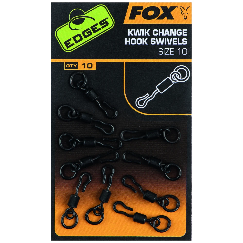 Fox Kwik Change Hook Swivels Size 10