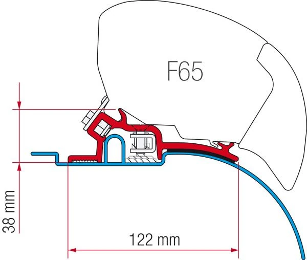 Fiamma Adapter F65 Kit Ducato Laag 2 Stuks