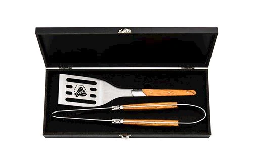 Laguiole Luxury Line Bbq Set Olijfhout