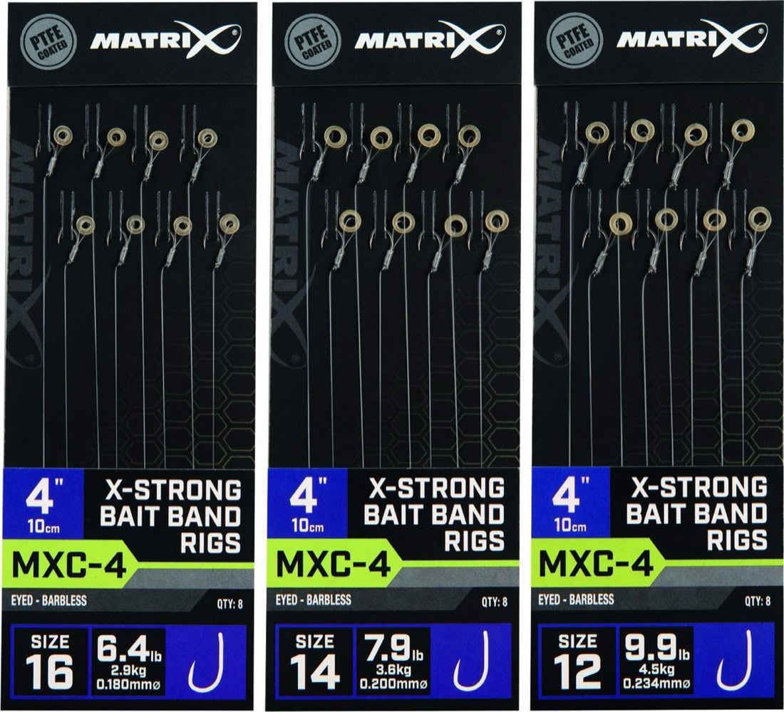 Matrix Mxc 4 4 X Strong Bait Band Rig Barbless