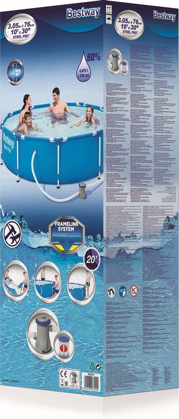 Bestway Zwembad Steel Pro Set Rond