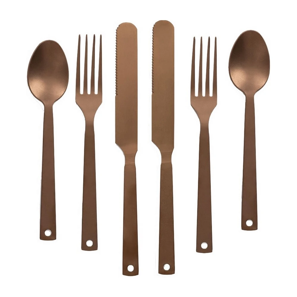 Barebones Flatware - Copper - 6 Pieces
