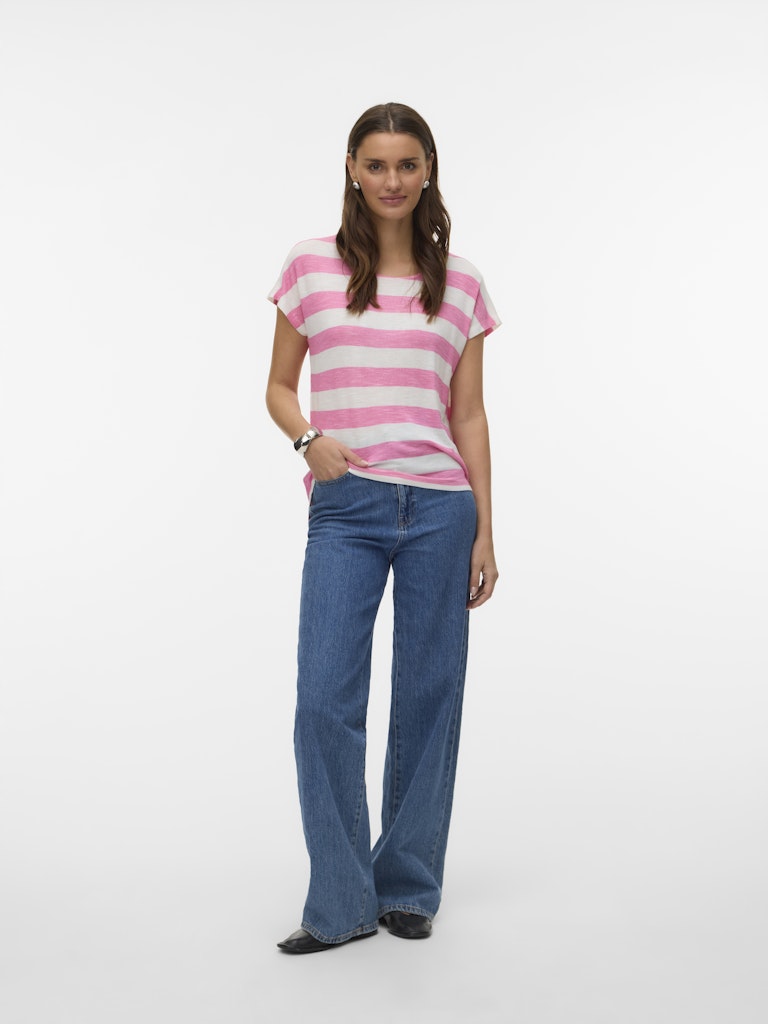 Vero Moda Wide Stripe Sl Top Dames