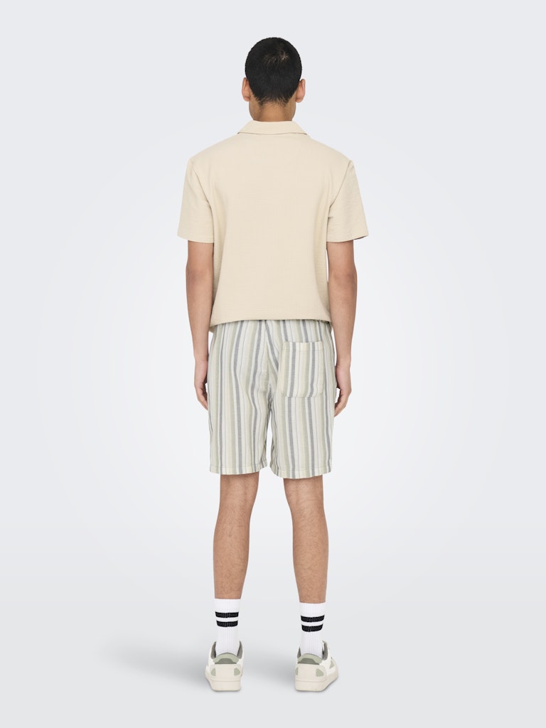 Only & Sons Trev Life Reg Stru Stripe Shorts Heren
