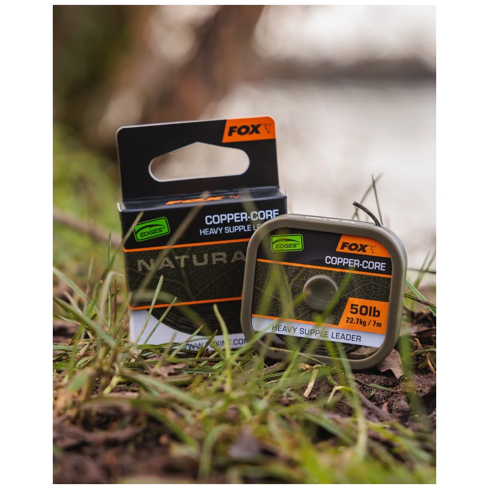 Fox Naturals Copper Core Heavy Supple Leader 50Lb 7M