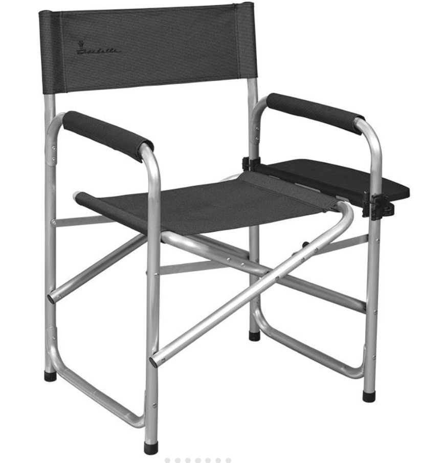 Isabella Regisseursstoel Met Zijtafel, Dark Grey