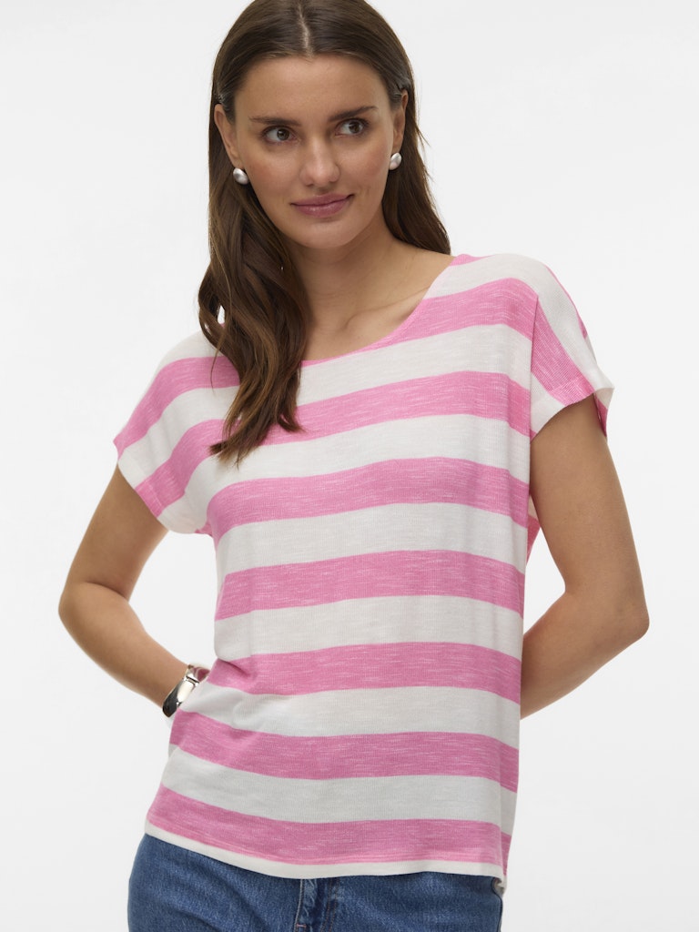 Vero Moda Wide Stripe Sl Top Dames