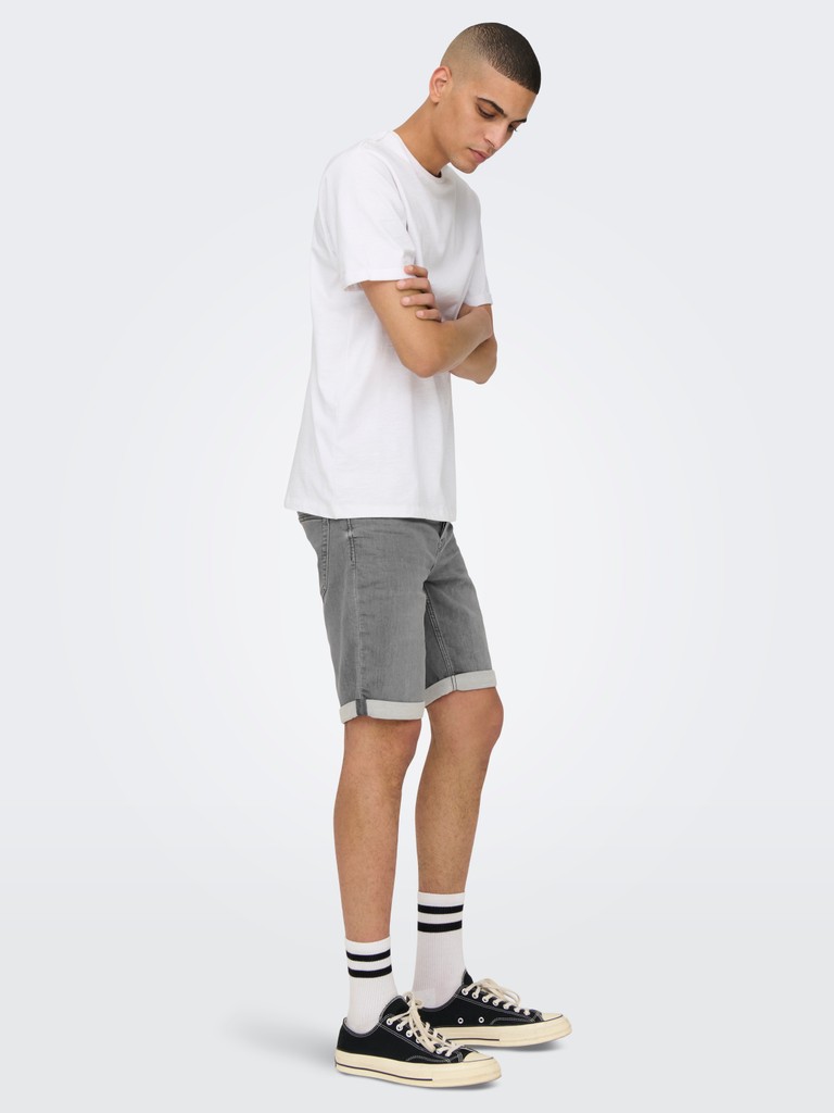 Only & Sons Ply Blk Jog Pim Shorts Heren