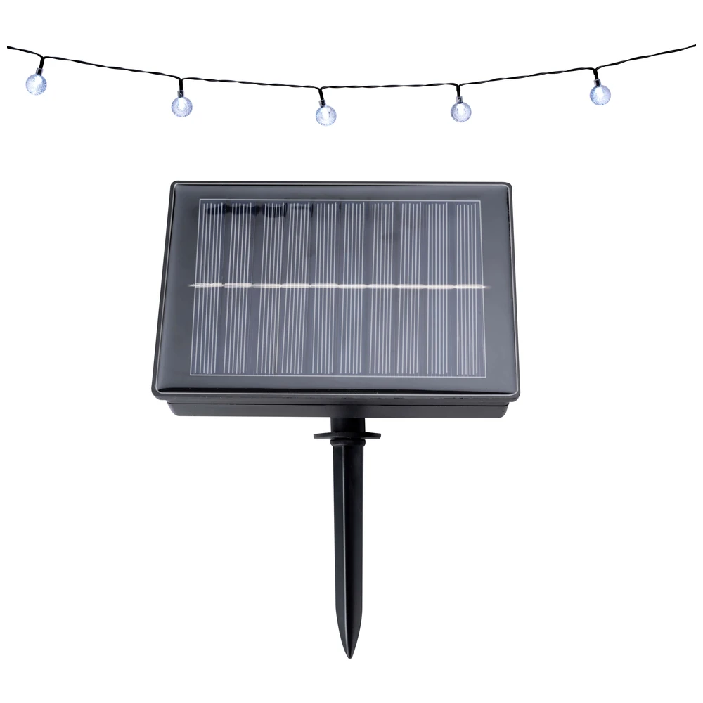 Grundig Solar Lichtsnoer 50 Lampjes 9,35 M Warm Wit 8 Modi
