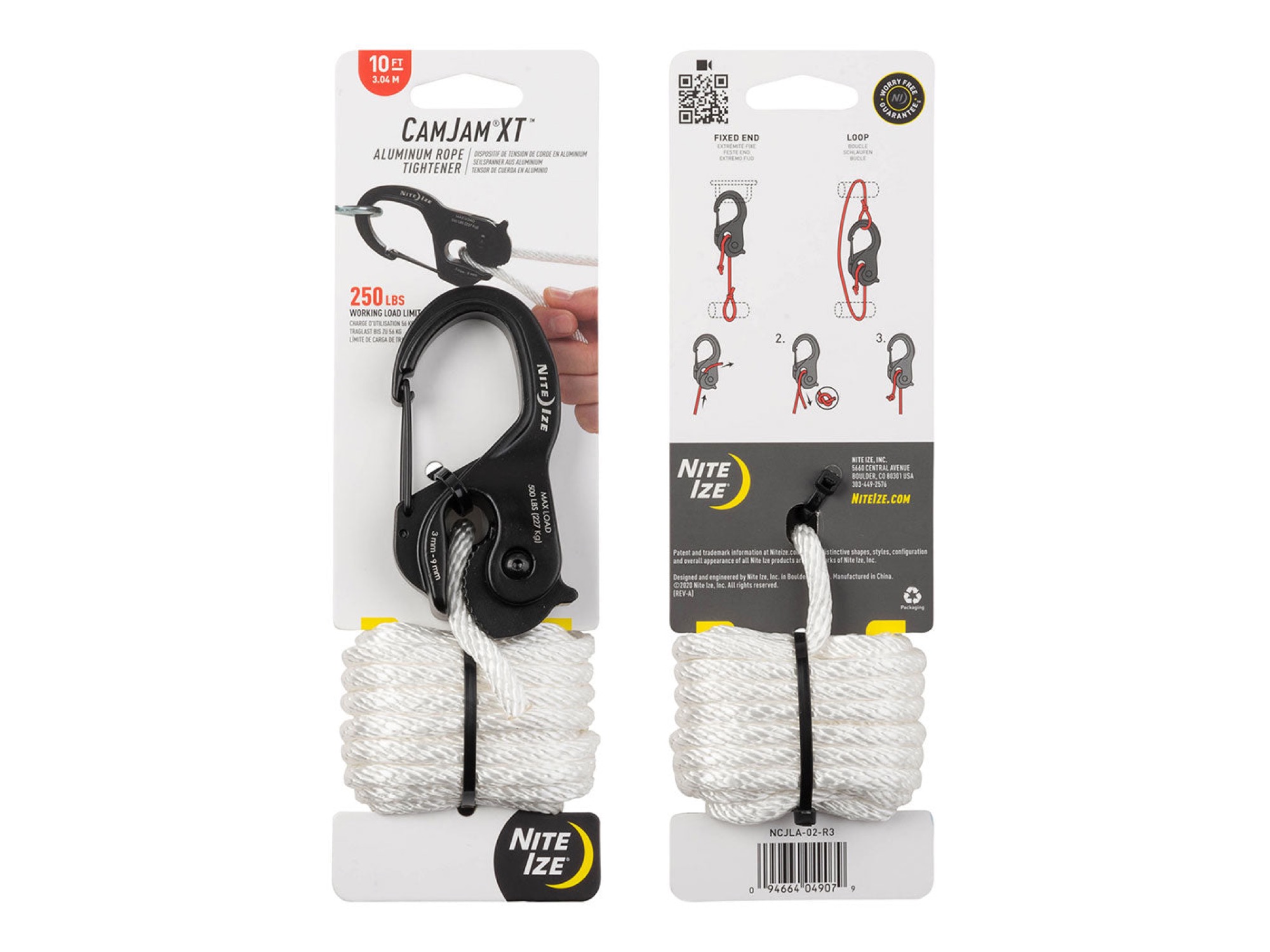 Nite Ize Camjam Xt Spanhaak Zwart Met Koord L