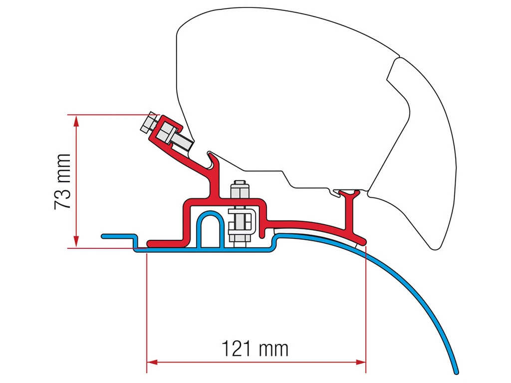 Fiamma Adapter F65 Kit Ducato Hoog 2 Stuks