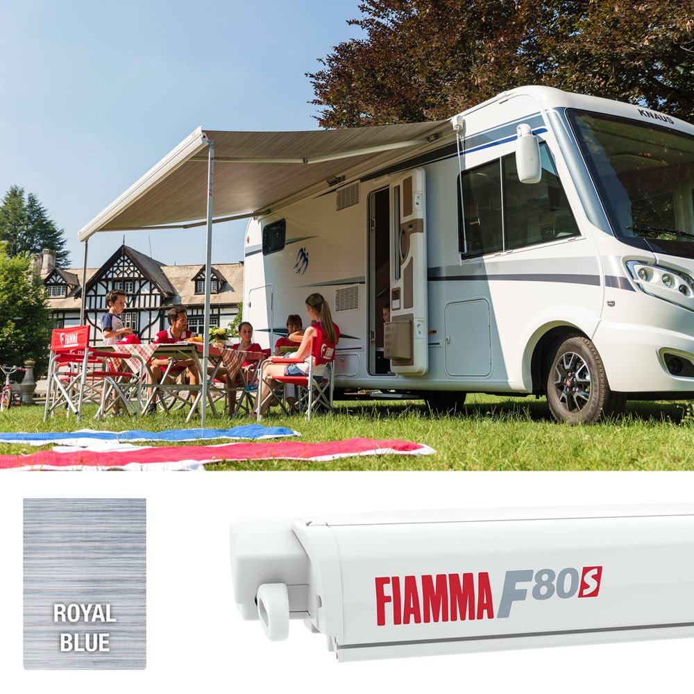 Fiamma Luifel F80S 340 - Polar White Box - Royal Blue