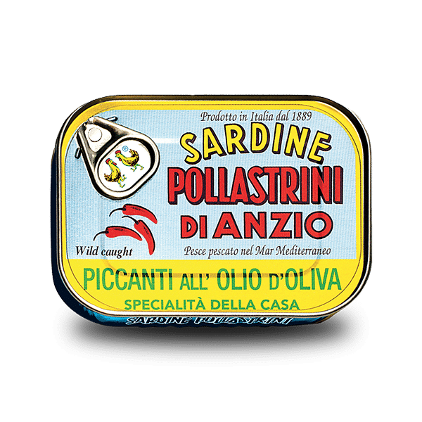 Pollastrini Sardines In Pikante Olijfolie 100 Gr