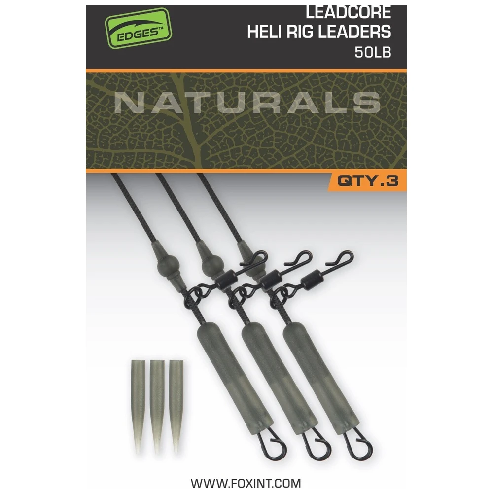 Fox Naturals Leadcore Heli Rigs Leaders 50Lb