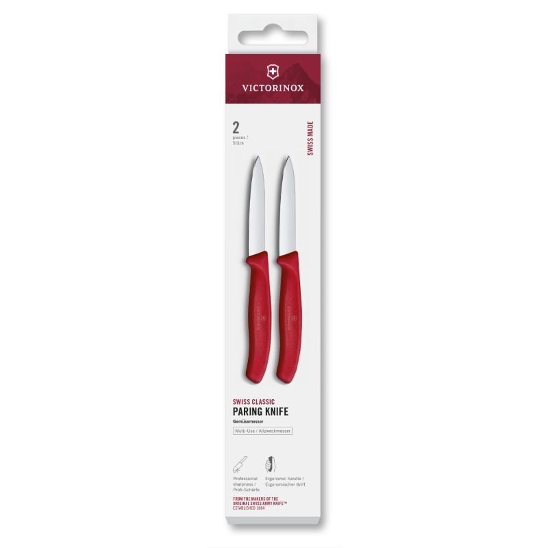 Victorinox Schilmesje Swiss Classic - 2 Stuks - Glad - Rood
