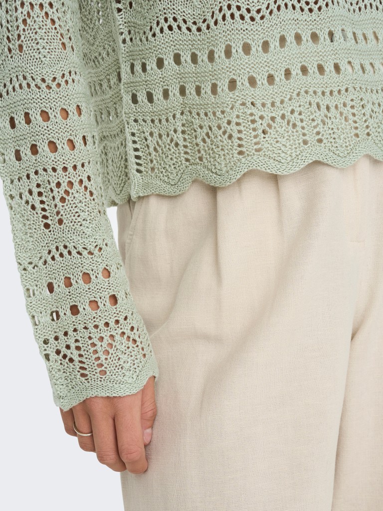 JDY Sun Lay L/S Boatneck Pullover Dames