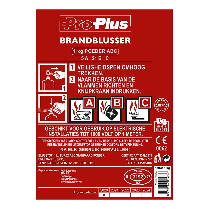 ProPlus Brandblusser 1Kg Abc Nl