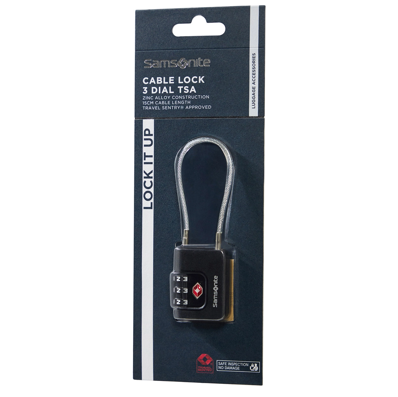Samsonite Ta Revolution Cablelock 3 Dial Tsa - Black