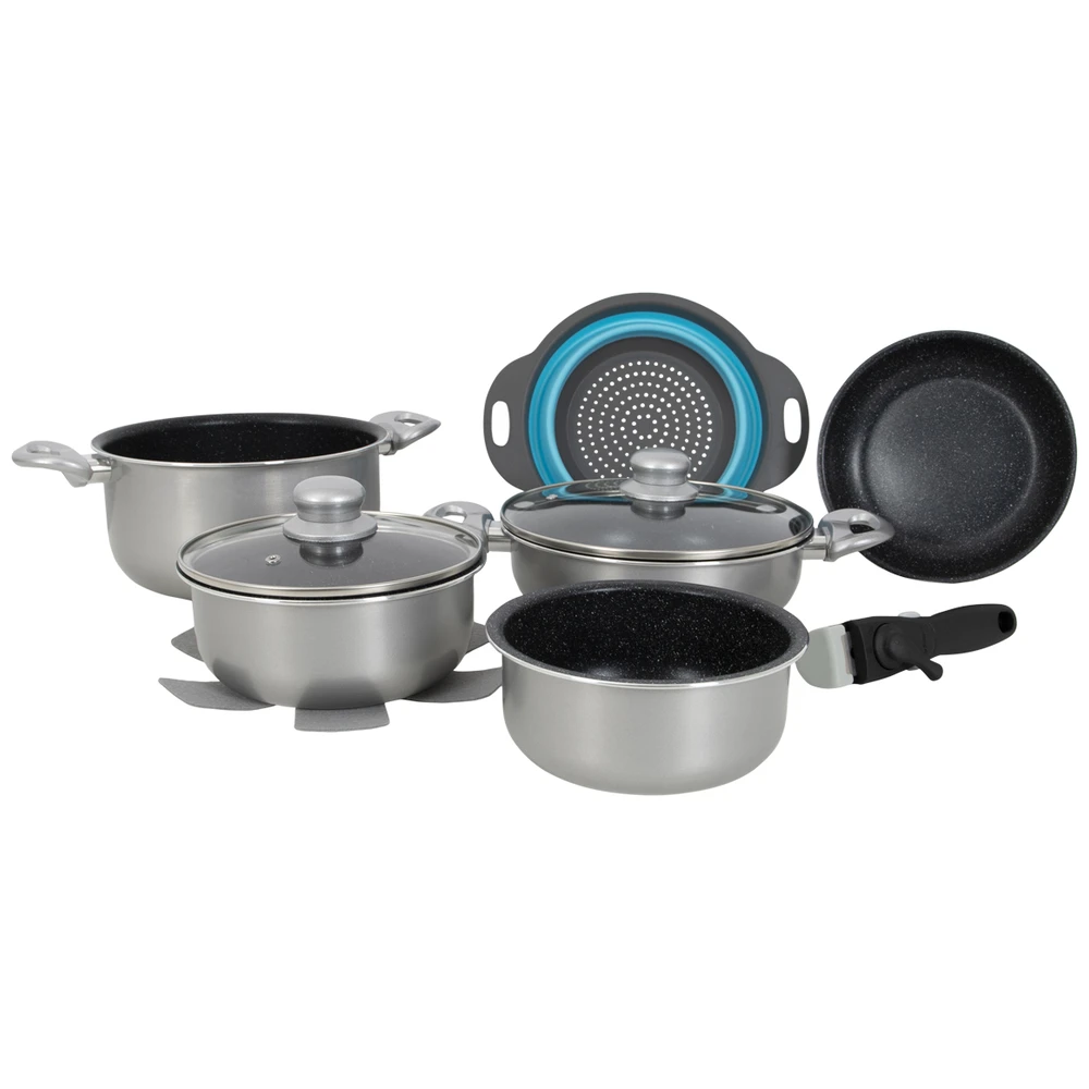 Gimex GX Pannenset Zilver Inductie 9Dlg