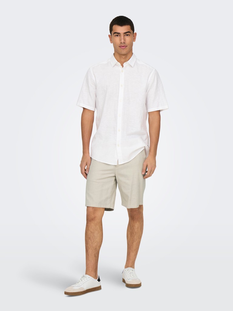 Only & Sons Mark 0011 Cotton Linen Shorts Heren