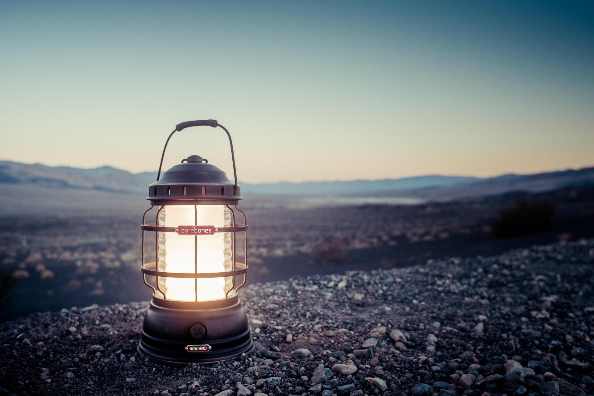 Barebones Forest Lantern Bronze 1-325 Lumen Usb