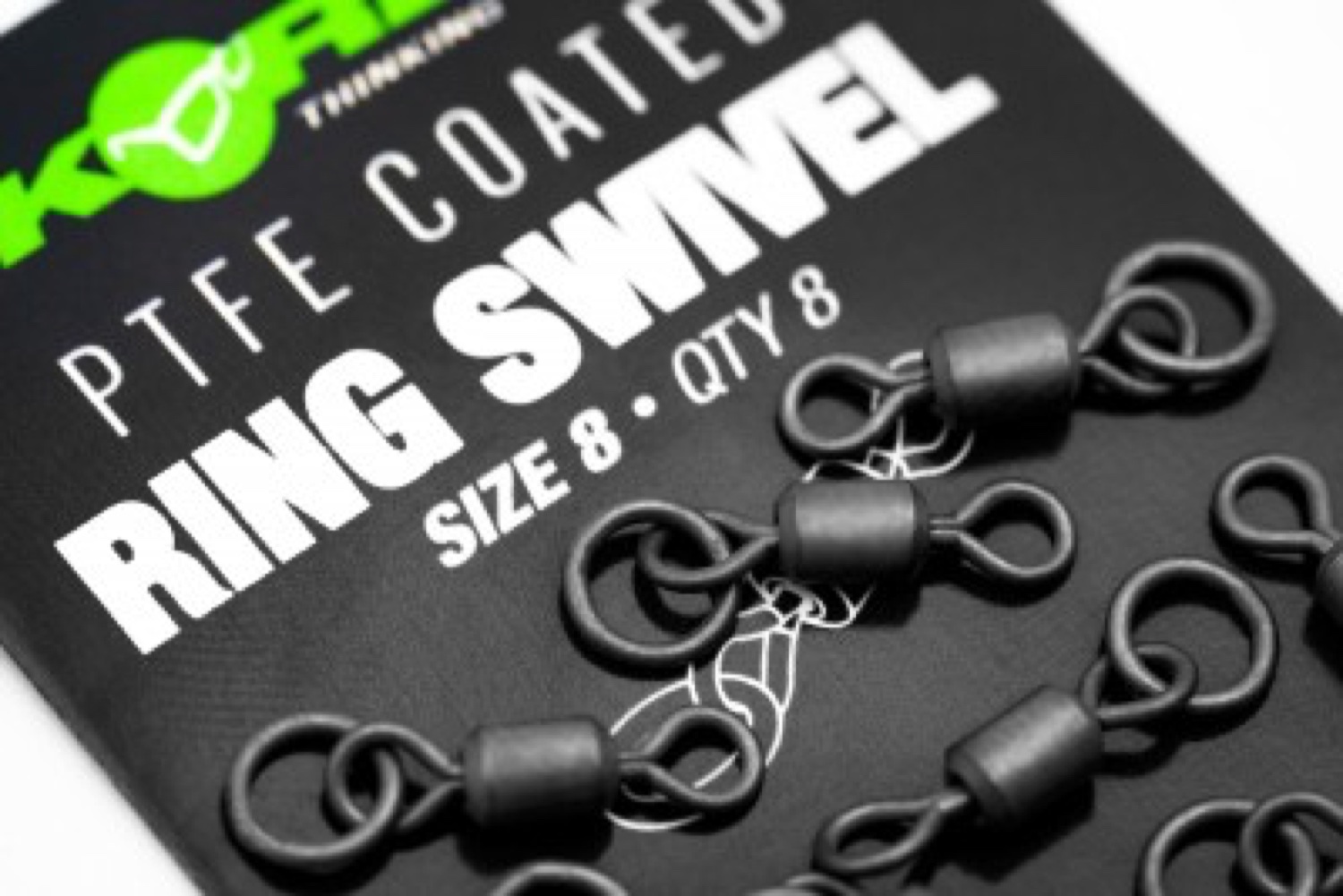 Korda Ptfe Ring Swivel Size 8 (8Pcs)