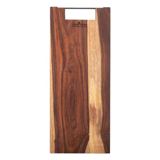 Pure Rose Wood Serveerplank 49 Cm Met Metalen Handvat
