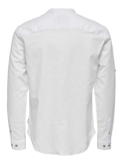 Only & Sons Caiden Ls Halfplackt Linen Shirt Heren