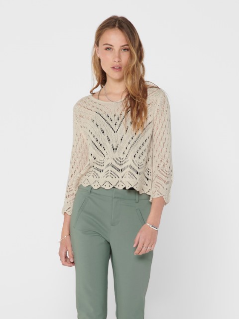 JDY New Sun 3/4 Cropped Pullover Dames