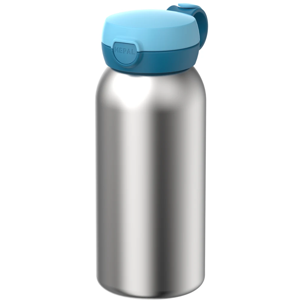 Mepal Rvs Drinkfles Met Flipdop Campus 600 Ml - Cool Blue