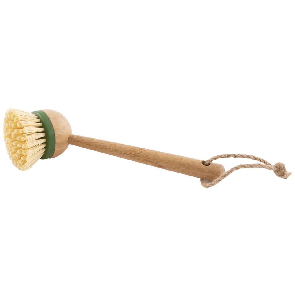 Point-Virgule Afwasborstel Met Vervangbare Borstelkop EN Handvat Uit Bamboe 23Cm