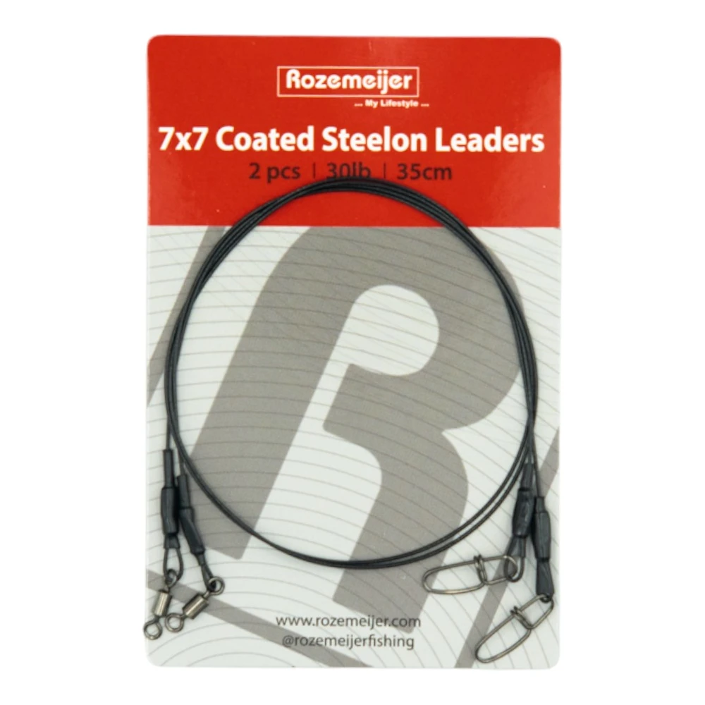 Rozemeijer 7X7 Coated Steelon Leaders 35Cm 20Lb 2Pcs