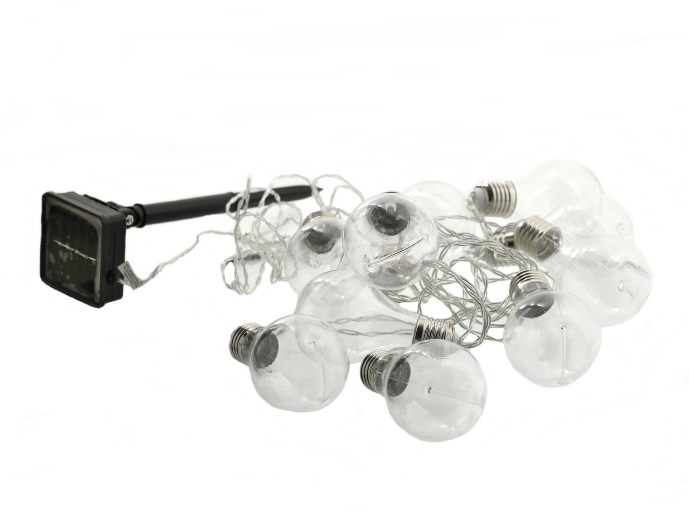 Solar Verlichting 10L "Lamp" Warm Wit 30cm 2M