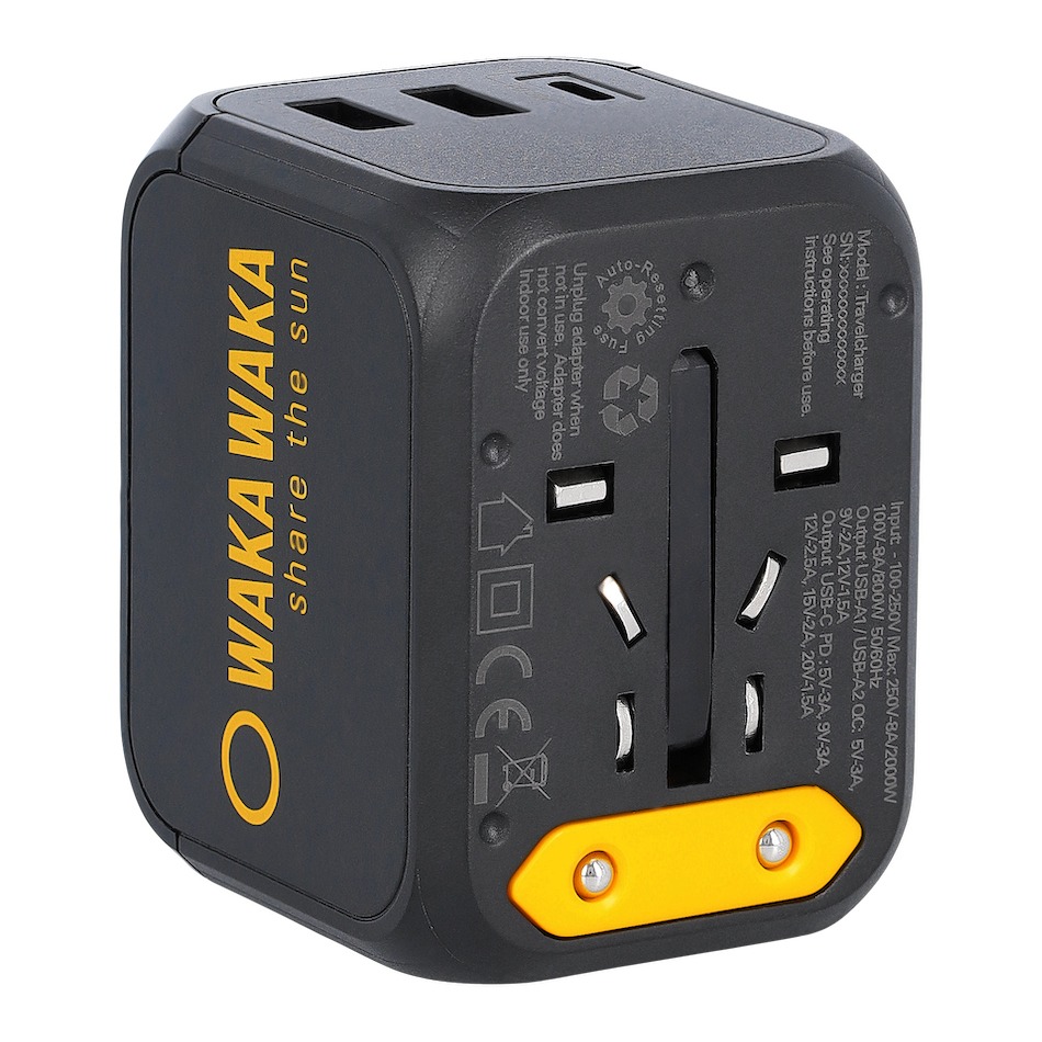 WakaWaka Travelcharger Wereldstekker met USB-C en USB-A