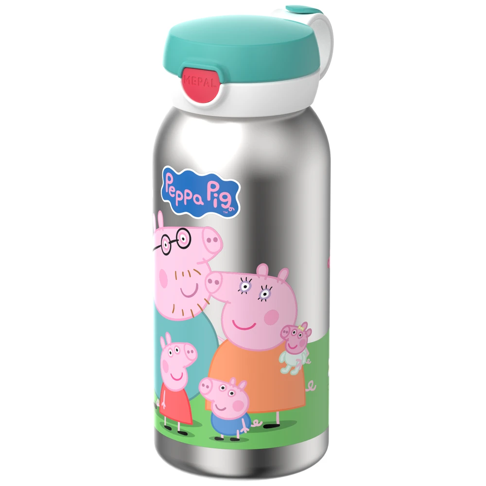 Mepal Rvs Drinkfles Met Flipdop Campus 600 Ml - Peppa Pig