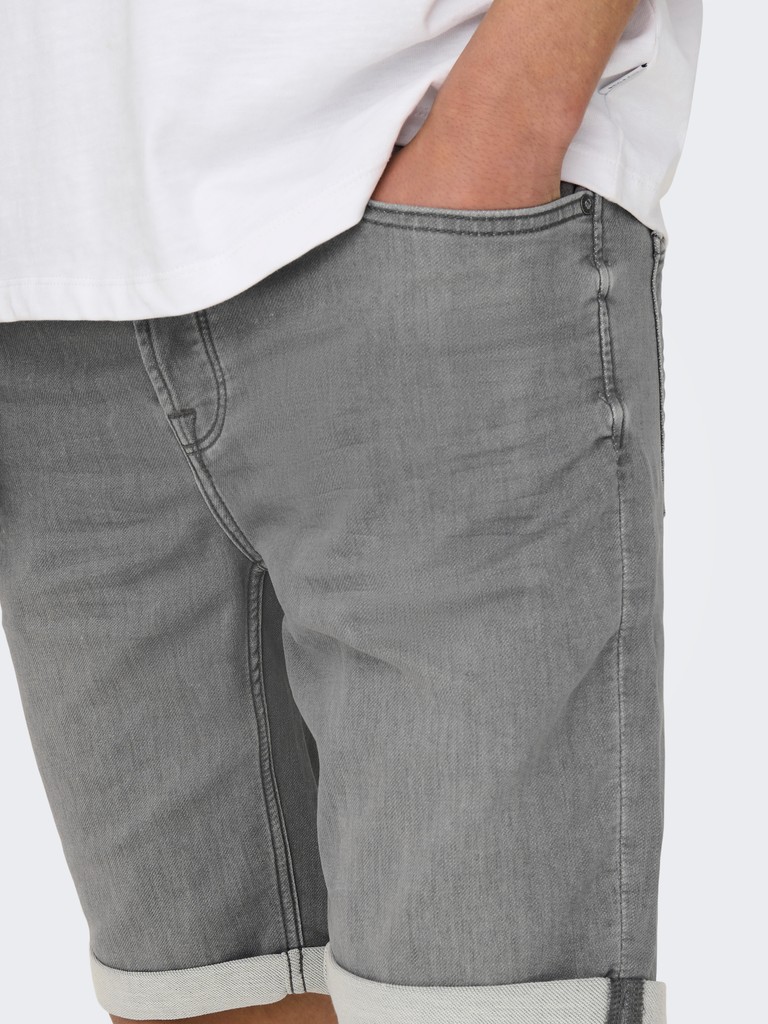 Only & Sons Ply Blk Jog Pim Shorts Heren