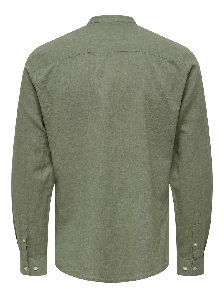Only & Sons Caiden Life Ls Linen Blend Mao Heren