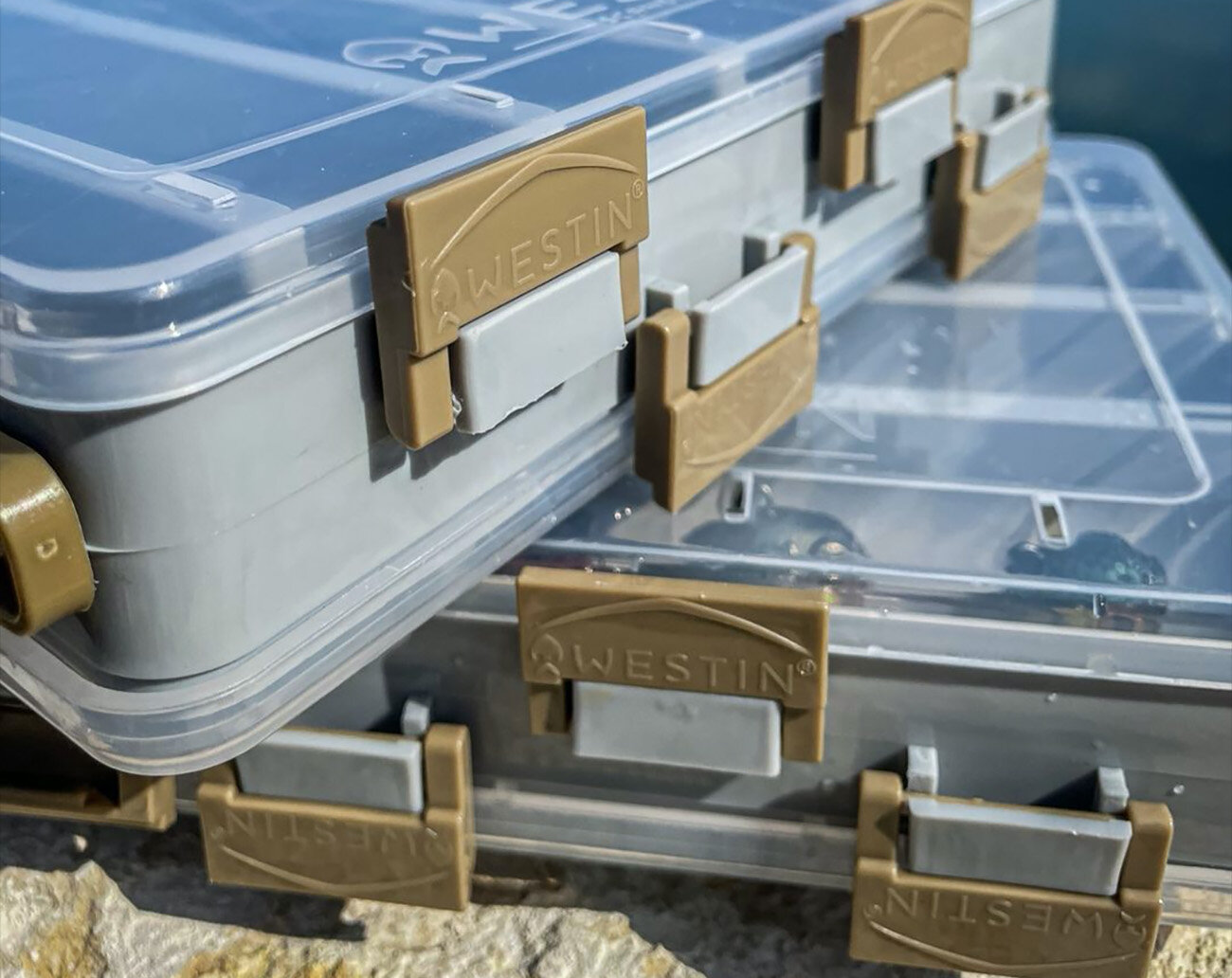 Westin W3 Lure Box Double Sided S6 285X19X5CM Grey/Clear