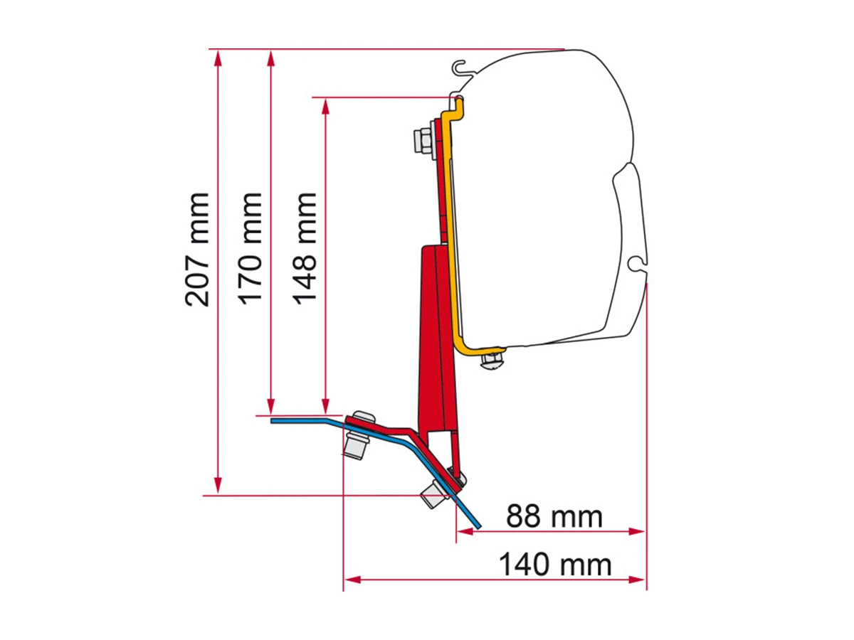 Fiamma Kit F45/F43 Kit Ford Custom - Deep Black