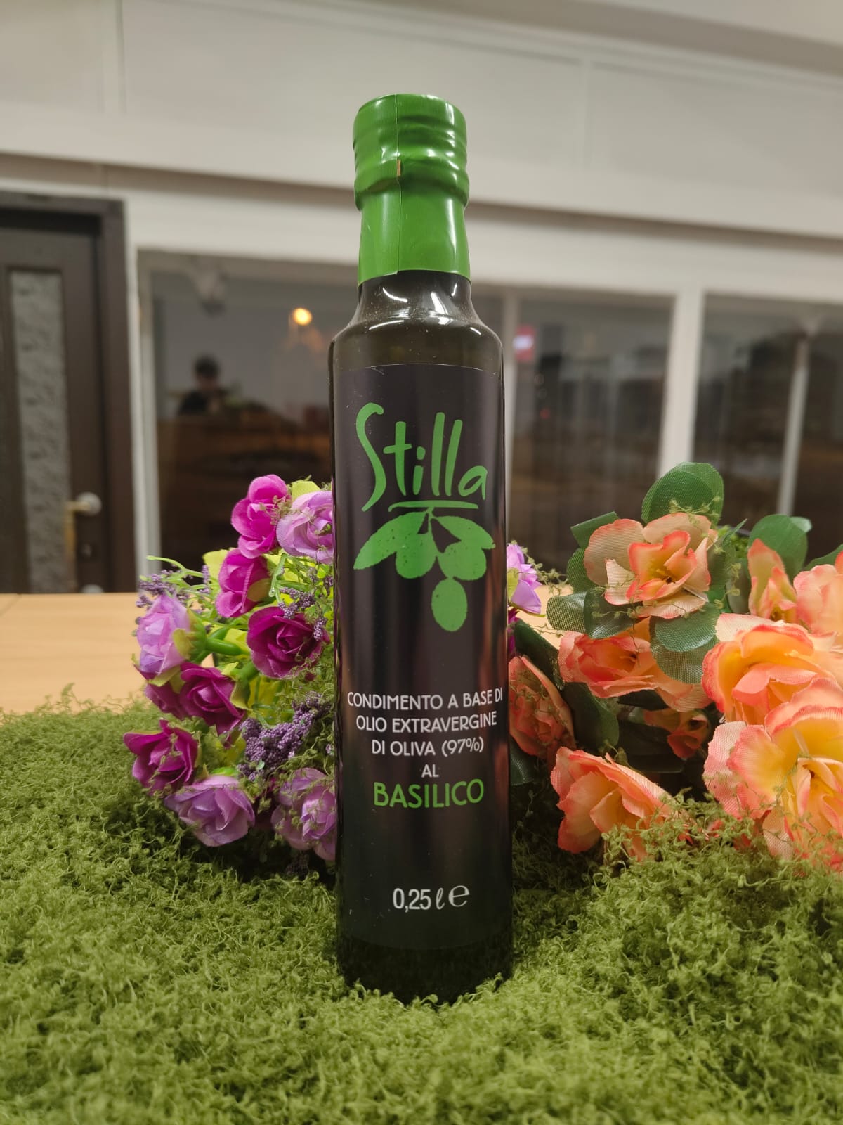 Stilla Olijfolie Extra Virgine Basilicum 0,25 Liter