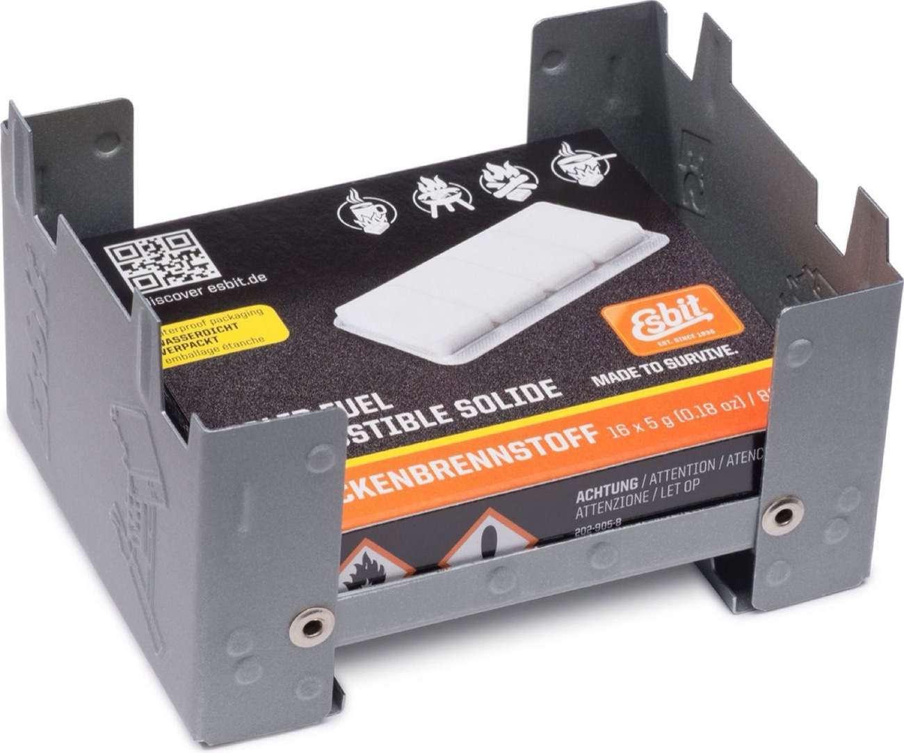 Esbit Pocket Stove S Rvs Met 16X5Gr Solid Fuel
